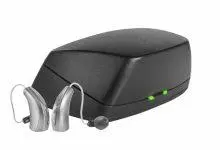 سماعات طبية مع شاحن أسود