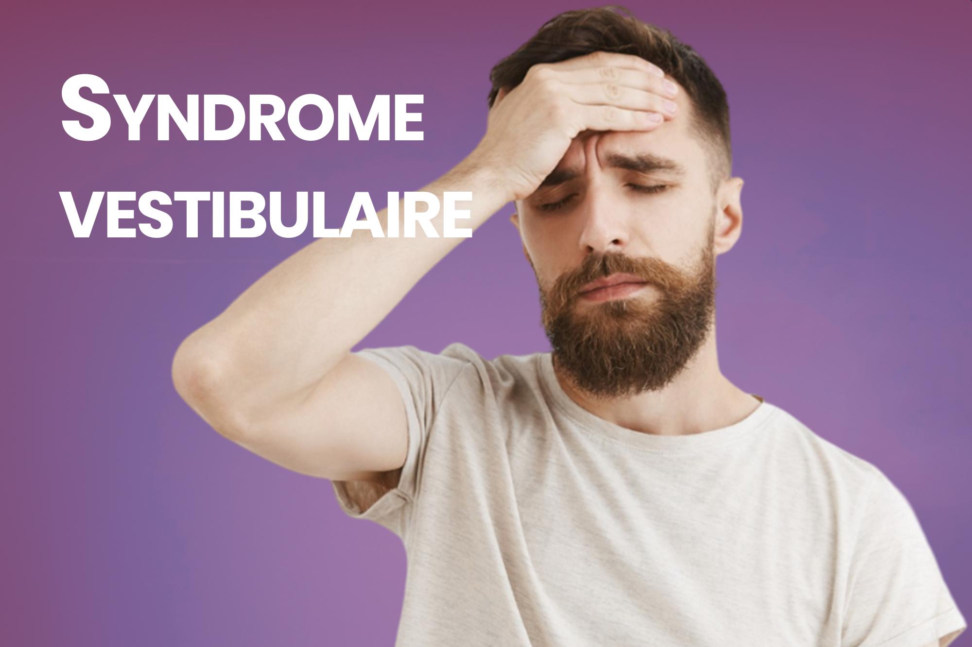 Homme préoccupé par le syndrome vestibulaire.