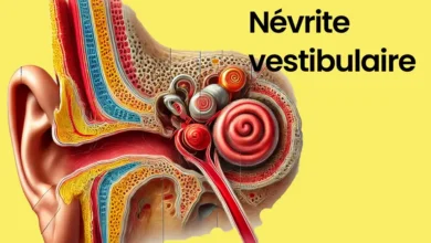 Illustration de l'oreille avec névrite vestibulaire