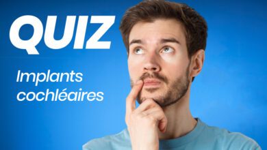 Homme pensant à un quiz sur implants cochléaires.