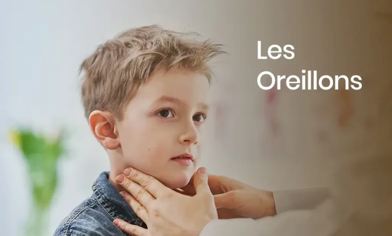 Médecin examinant un enfant pour les oreillons