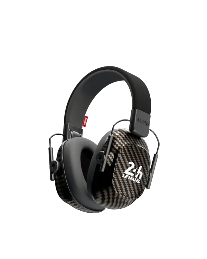 Casque audio Alpine 24h Le Mans design carbone.