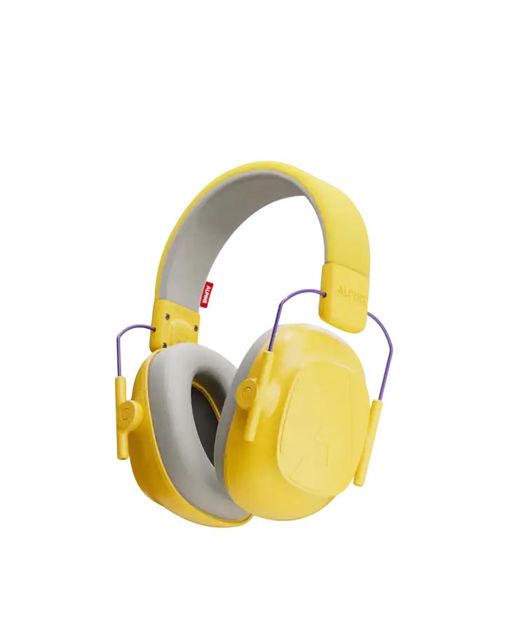 Casque antibruit jaune pour enfants