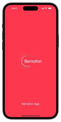 Écran d'accueil de l'application Bernafon